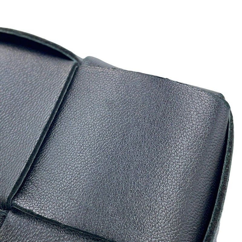 ボッテガヴェネタ ショルダーバッグ イントレチャート ミニ カセット バケット ラムスキン 680217 BOTTEGA VENETA 黒