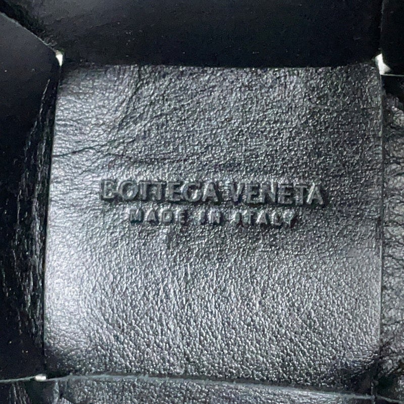 ボッテガヴェネタ ショルダーバッグ イントレチャート ミニ カセット バケット ラムスキン 680217 BOTTEGA VENETA 黒