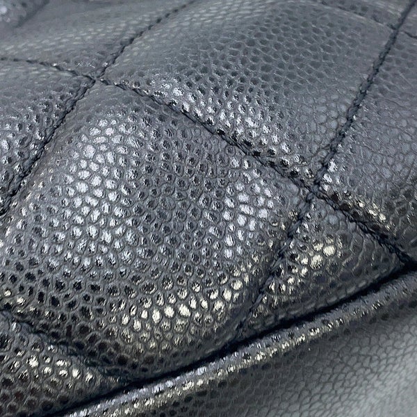 シャネル トートバッグ マトラッセ ココマーク ダブルチェーン キャビアスキン A67292 CHANEL 黒