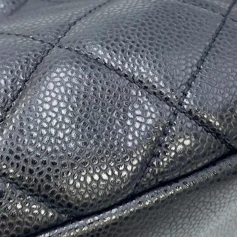 シャネル トートバッグ マトラッセ ココマーク ダブルチェーン キャビアスキン A67292 CHANEL 黒