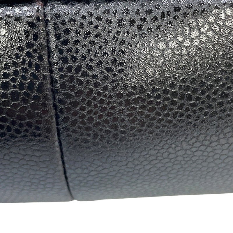 シャネル トートバッグ マトラッセ ココマーク ダブルチェーン キャビアスキン A67292 CHANEL 黒