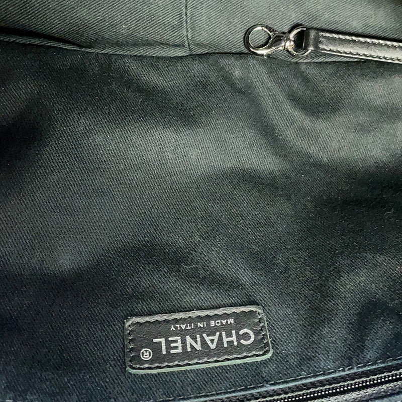 シャネル トートバッグ マトラッセ ココマーク ダブルチェーン キャビアスキン A67292 CHANEL 黒