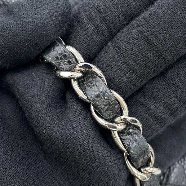 シャネル トートバッグ マトラッセ ココマーク ダブルチェーン キャビアスキン A67292 CHANEL 黒