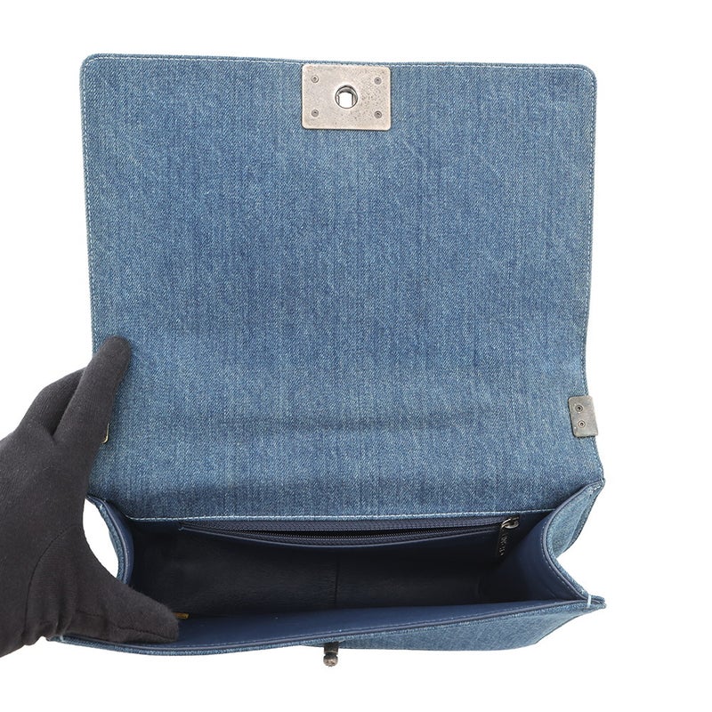 シャネル チェーンショルダーバッグ ココマーク ボーイシャネル デニム ツイード CHANEL