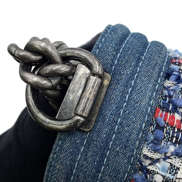 シャネル チェーンショルダーバッグ ココマーク ボーイシャネル デニム ツイード CHANEL