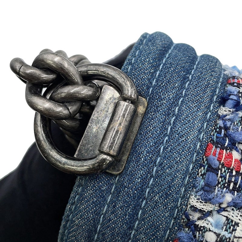 シャネル チェーンショルダーバッグ ココマーク ボーイシャネル デニム ツイード CHANEL