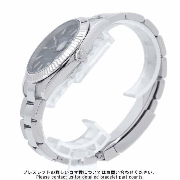 ロレックス デイトジャスト41 SS/K18WG ランダムシリアル ルーレット 126334 ROLEX 腕時計 ブライトブルー文字盤