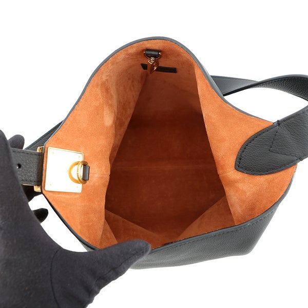 ルイヴィトン ショルダーバッグ カーフレザー ロウキー・ホーボー PM M25352 LOUIS VUITTON ヴィトン バッグ 黒 ブラック