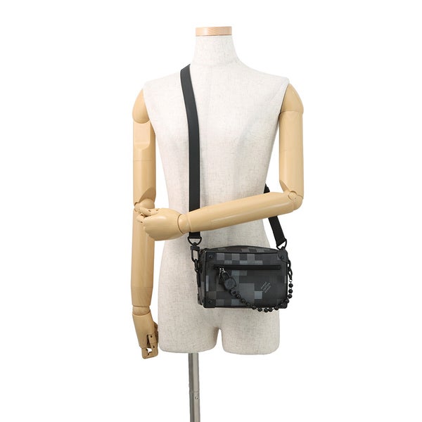 ルイヴィトン ショルダーバッグ ダモフラージュ・ブラック ミニ・ソフトトランク M14922 LOUIS VUITTON ヴィトン 黒 ブラック