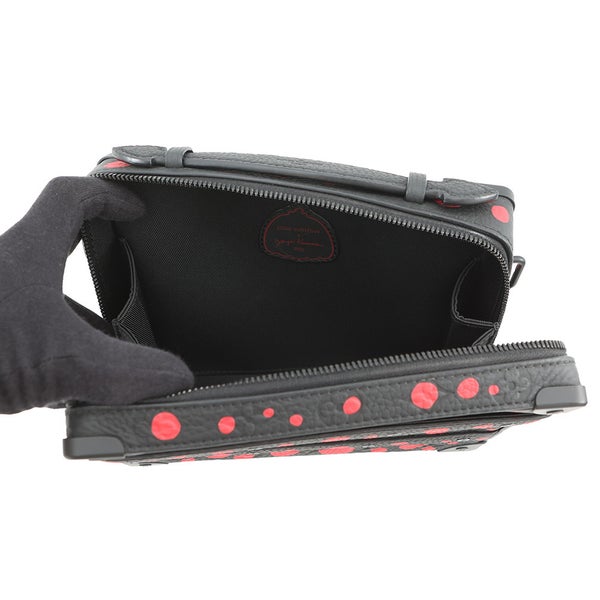 ルイヴィトン ショルダーバッグ モノグラム・トリヨン/インフィニティドット LV × YK ソフトトランク・ウォレット M81905 黒 草間彌生