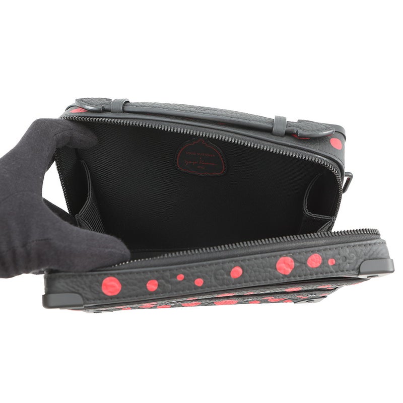 ルイヴィトン ショルダーバッグ モノグラム・トリヨン/インフィニティドット LV × YK ソフトトランク・ウォレット M81905 黒 草間彌生