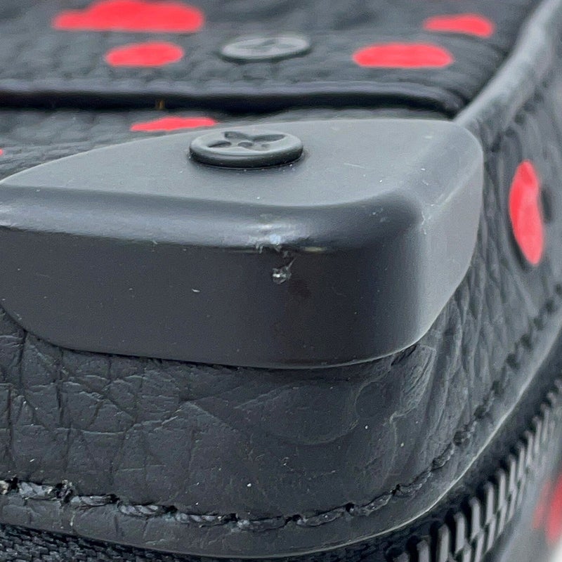 ルイヴィトン ショルダーバッグ モノグラム・トリヨン/インフィニティドット LV × YK ソフトトランク・ウォレット M81905 黒 草間彌生