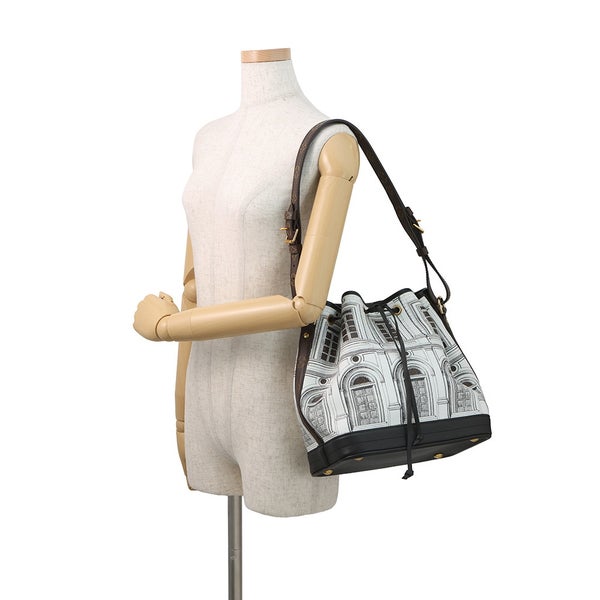 ルイヴィトン ショルダーバッグ モノグラム カーフレザー アトリエ フォルナセッティ ノエMM M59105 白 黒 ブラック