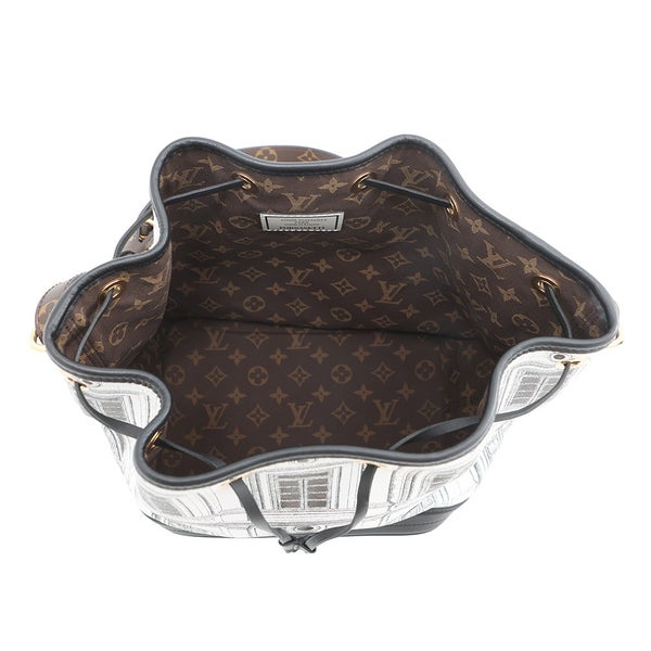 ルイヴィトン ショルダーバッグ モノグラム カーフレザー アトリエ フォルナセッティ ノエMM M59105 白 黒 ブラック