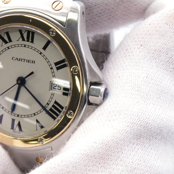 カルティエ サントスロンド MM W20037R3 Cartier 腕時計 アイボリー文字盤