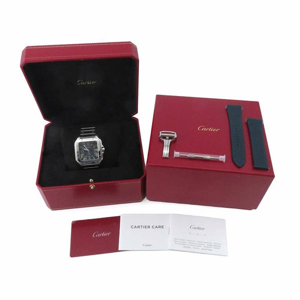 カルティエ サントス ドゥ カルティエ LM WSSA0030 Cartier 腕時計 ブルー文字盤