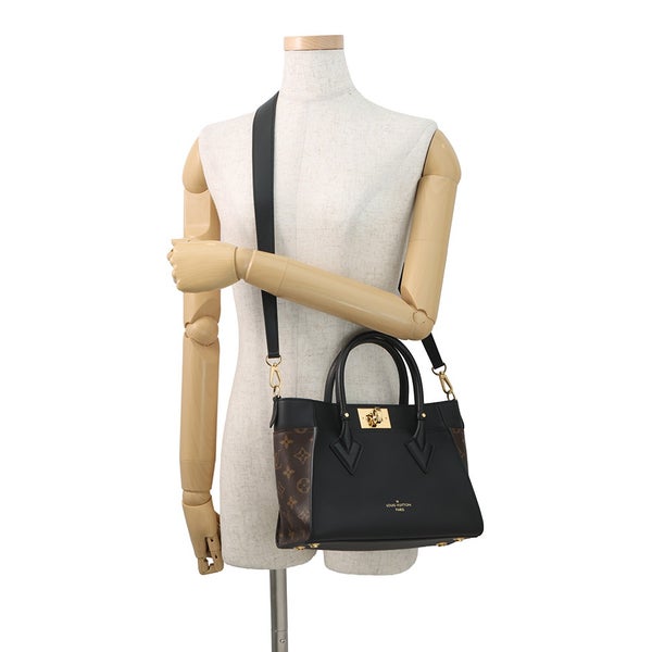 ハンドバッグ モノグラム/カーフレザー オンマイサイドPM M57728 2wayショルダーバッグ ブラック 黒
