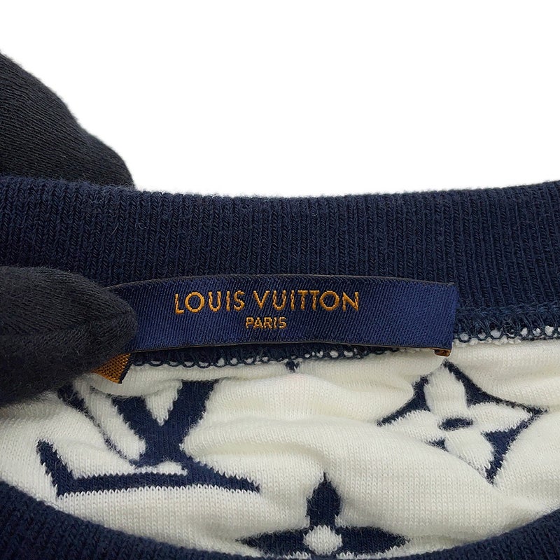 ルイヴィトン スウェット モノグラム クルーネック メンズサイズS RM211Q トップス 白