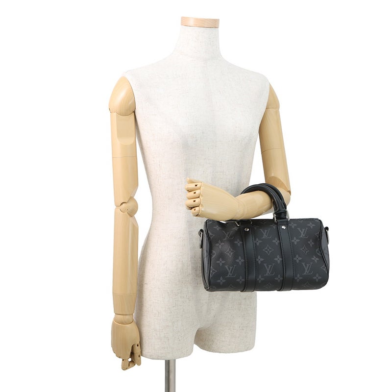 ルイヴィトン ハンドバッグ モノグラム・エクリプス リバース キーポル・バンドリエール25 M46271 2way 黒 ブラック