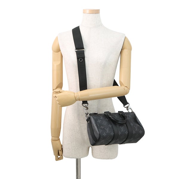 ルイヴィトン ハンドバッグ モノグラム・エクリプス リバース キーポル・バンドリエール25 M46271 2way 黒 ブラック