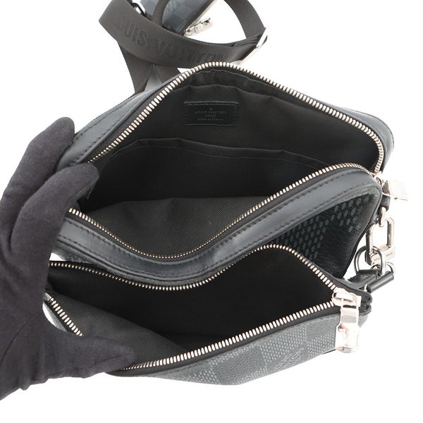 ルイヴィトン ショルダーバッグ ダミエ・グラフィット 3D トリオ・メッセンジャー N50017 LOUIS VUITTON ブラック 黒