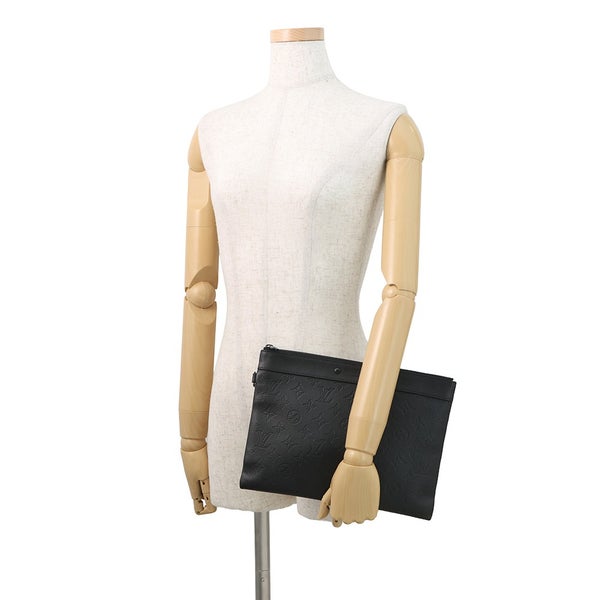 ルイヴィトン クラッチバッグ モノグラム・シャドウ ポシェット・トゥ・ゴー M81570 LOUIS VUITTON ブラック 黒