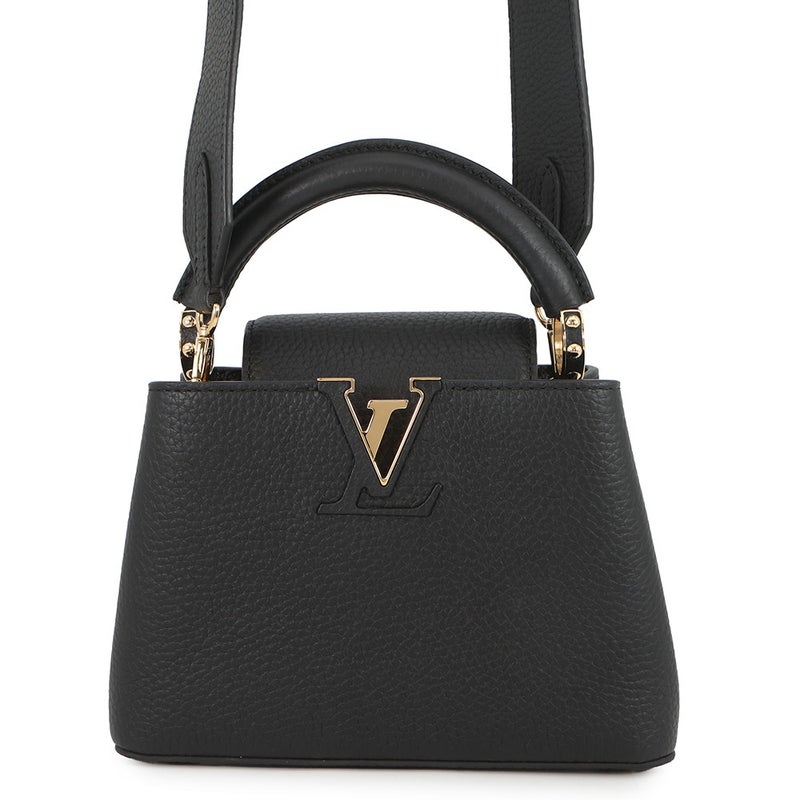 ルイヴィトン ハンドバッグ トリヨンレザー カプシーヌMINI M56071 LOUIS VUITTON 2wayショルダー ブラック 黒