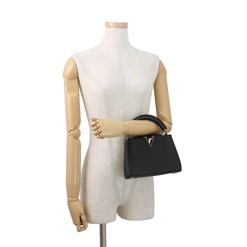 ルイヴィトン ハンドバッグ トリヨンレザー カプシーヌMINI M56071 LOUIS VUITTON 2wayショルダー ブラック 黒