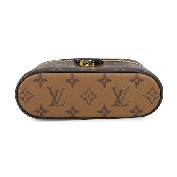 ルイヴィトン ハンドバッグ モノグラム・リバース ヴァニティ・チェーン ポーチ M47125 2wayショルダー ブラック 黒