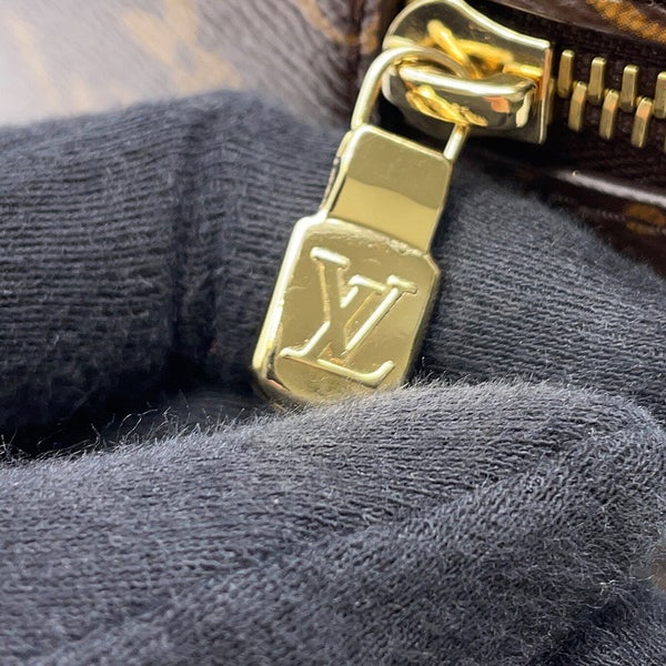 ルイヴィトン ハンドバッグ モノグラム・リバース ヴァニティ・チェーン ポーチ M47125 2wayショルダー ブラック 黒