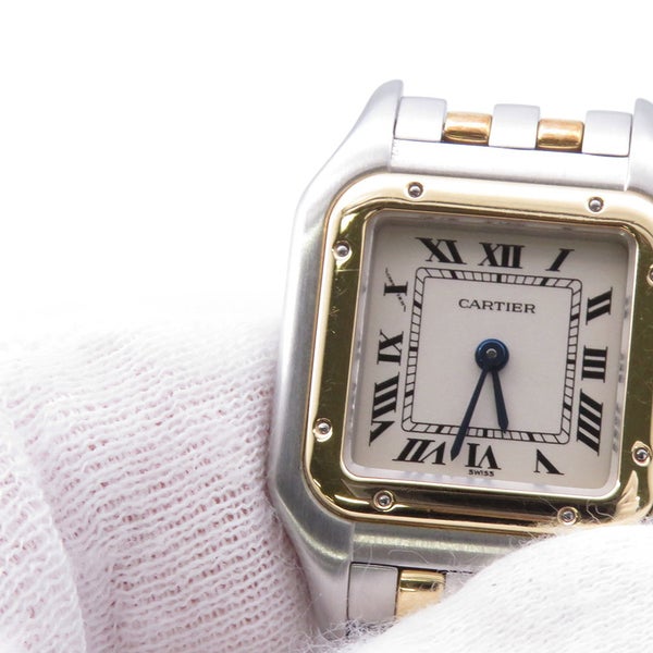 カルティエ パンテール 2ロウ SM W25029B6 Cartier 腕時計 アイボリー文字盤 クォーツ