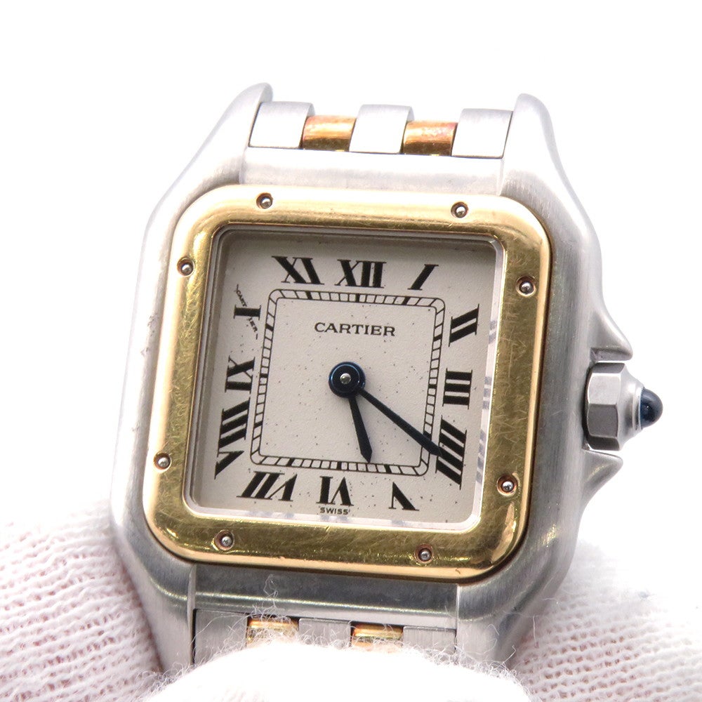 Cartier(カルティエ) 腕時計 パンテールSM W25029B6 レディース SS×K18YG/2ロウ アイボリー 中古】CARTIER PANTHERE SMALL MODEL 2ROW カルティエ パンテールSM 2