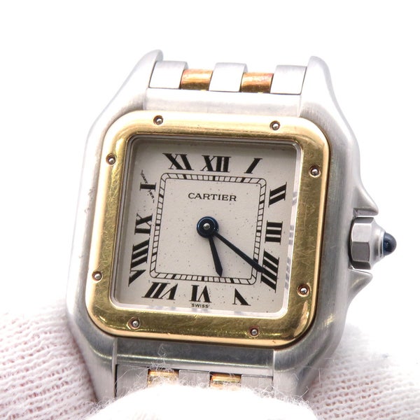 カルティエ パンテール 2ロウ SM W25029B6 Cartier 腕時計 アイボリー文字盤 クォーツ