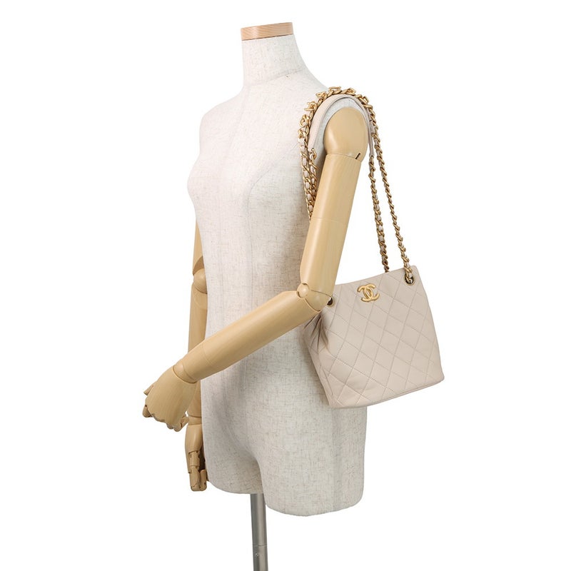 シャネル チェーンショルダーバッグ バケットバッグ スモール マトラッセ ココマーク ラムスキン AS3873 CHANEL 2ｗay