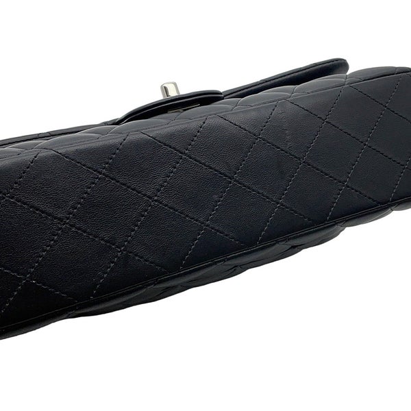 シャネル チェーンショルダーバッグ マトラッセ25 ココマーク ラムスキン ダブルチェーン A01112 CHANEL 黒