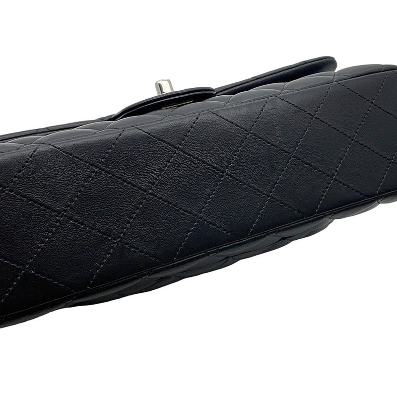 シャネル チェーンショルダーバッグ マトラッセ25 ココマーク ラムスキン ダブルチェーン A01112 CHANEL 黒