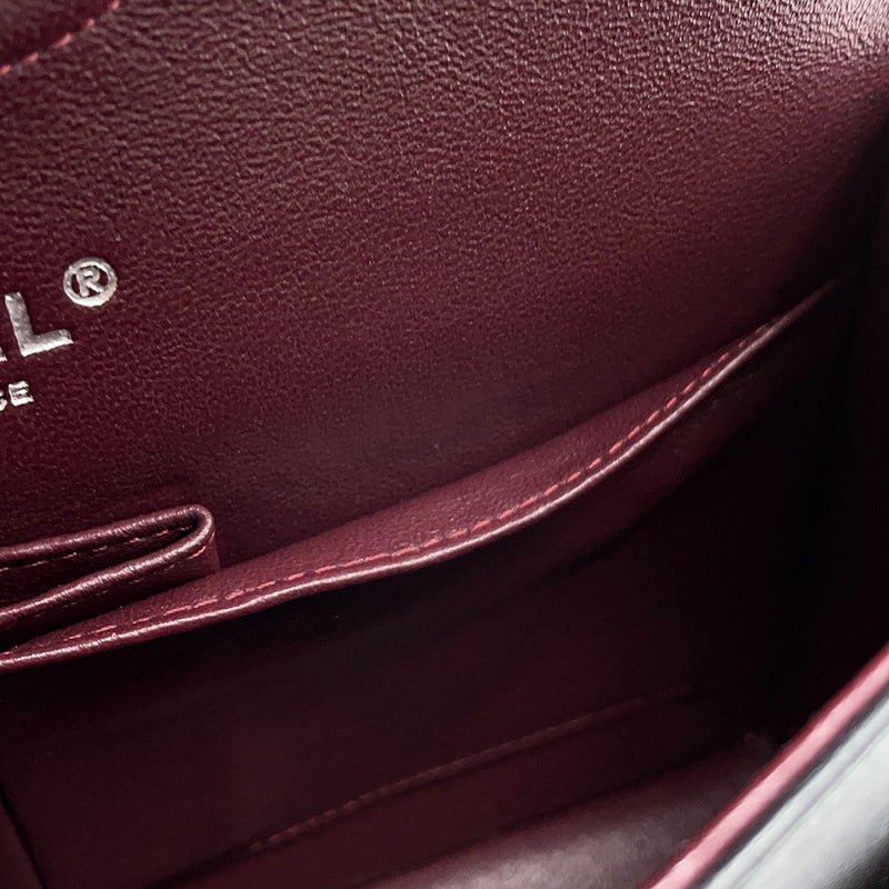 シャネル チェーンショルダーバッグ マトラッセ25 ココマーク ラムスキン ダブルチェーン A01112 CHANEL 黒