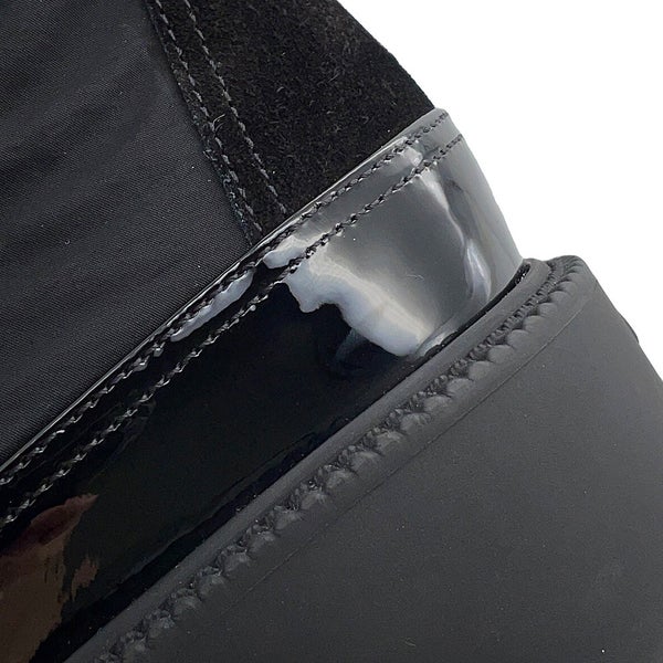 シャネル ショートブーツ ココマーク レースアップ ナイロン/パテント レディースサイズ36C G38086 CHANEL 靴 黒