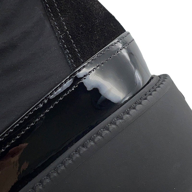 シャネル ショートブーツ ココマーク レースアップ ナイロン/パテント レディースサイズ36C G38086 CHANEL 靴 黒