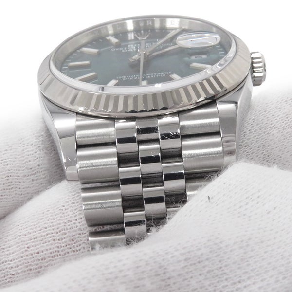 ロレックス デイトジャスト36 SS/K18WG ランダムシリアル ルーレット 126234 ROLEX 腕時計 ミントグリーン文字盤