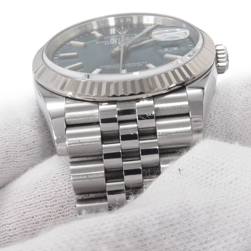 ロレックス デイトジャスト36 SS/K18WG ランダムシリアル ルーレット 126234 ROLEX 腕時計 ミントグリーン文字盤