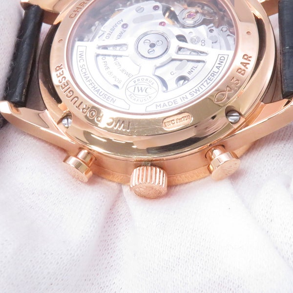 IWC ポルトギーゼ・クロノグラフ K18PG レッドゴールド IW371611 腕時計 シルバー文字盤