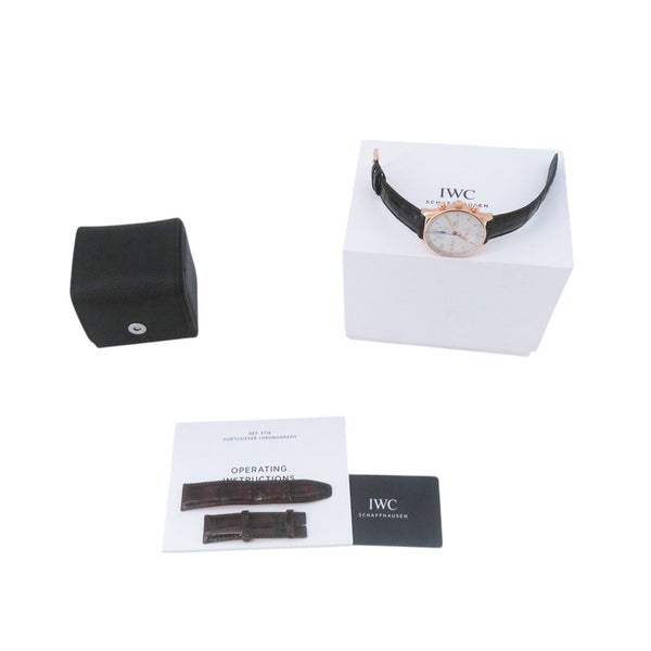 IWC ポルトギーゼ・クロノグラフ K18PG レッドゴールド IW371611 腕時計 シルバー文字盤