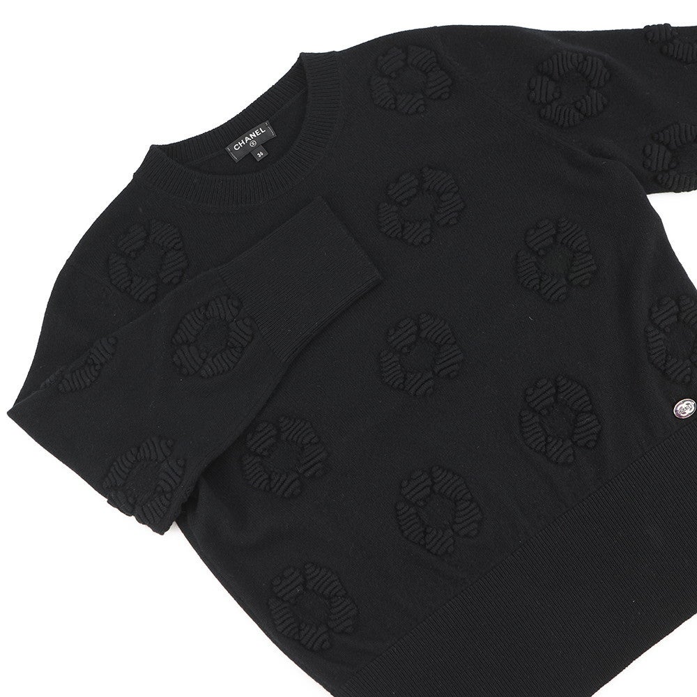 シャネル ニット カメリア ジャカード ニット セーター カシミヤ