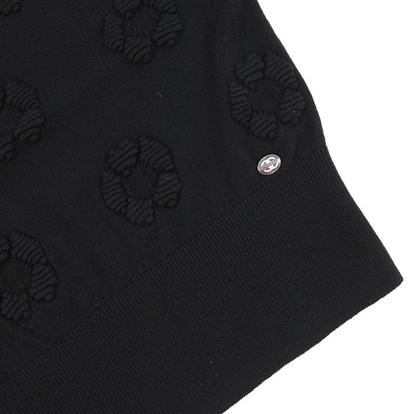 シャネル ニット カメリア ジャカード ニット セーター カシミヤ レディースサイ36 P56231 CHANEL トップス 黒