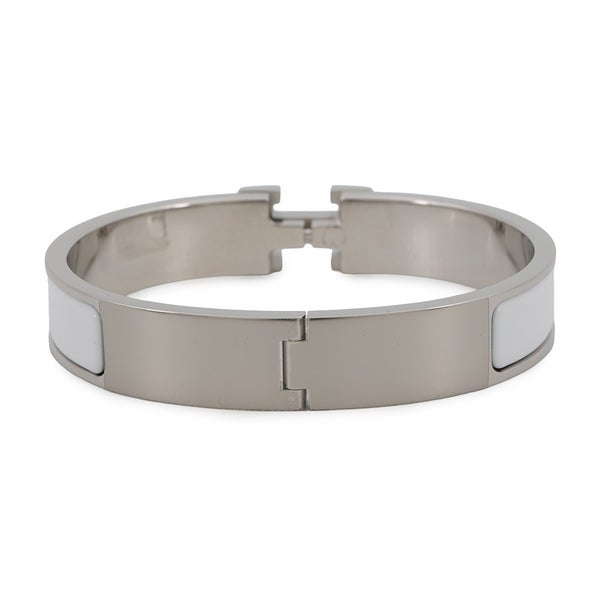 エルメス ブレスレット クリック H クリッククラックPM ホワイト/シルバー金具 HERMES アクセサリー 白