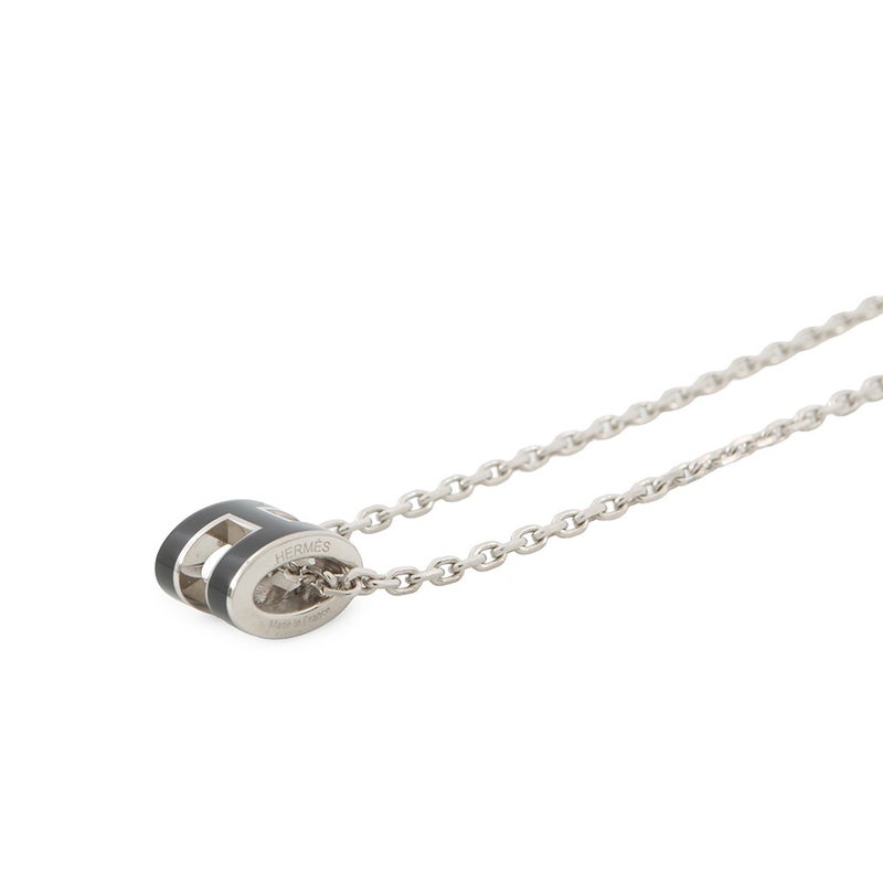 エルメス ネックレス ミニ・ポップアッシュ ブラック/シルバー金具 HERMES アクセサリー ポップH