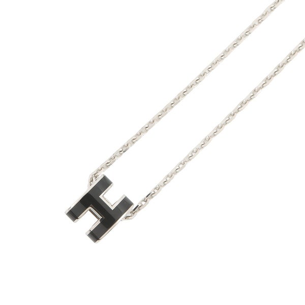 エルメス ネックレス ミニ・ポップアッシュ ブラック/シルバー金具 HERMES アクセサリー ポップH