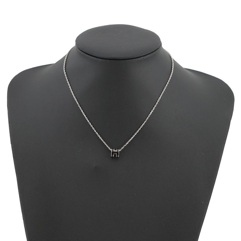 エルメス ネックレス ミニ・ポップアッシュ ブラック/シルバー金具 HERMES アクセサリー ポップH