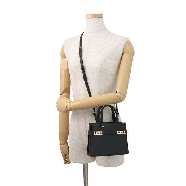 デルヴォ― ハンドバッグ タンペート クラッシュ スモール カーフレザー AA0646BQS099ZDO Delvaux 2way 黒 デルボー